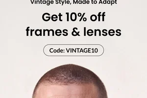 10% off Vintage frames + Transitions® lenses