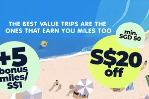 ⏰Ends tomorrow: +5 bonus miles/S$1