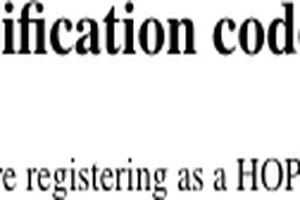 Verification Code for Registration