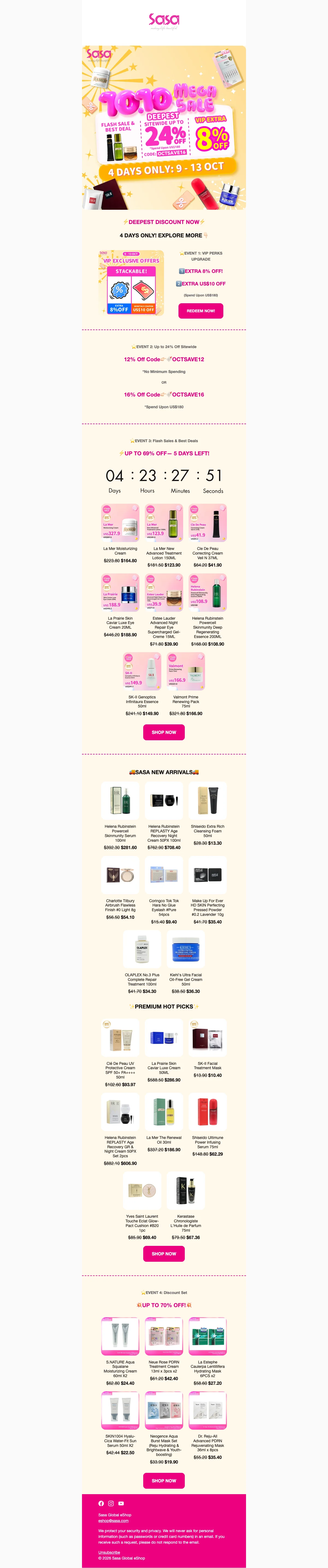 Proof of coupon - Sasa  - Promo: [[8% off]] VIP extra on sitewide items up to 24% off