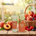 [BUNDLE] BATH GARDEN Bath Gel Body Wash (300ml) + Body Lotion (100ml) Peach Berry