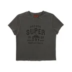 W Crop Fit Vintage Half T-Shirt