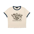 W Crop Raglan Festival Half T-Shirt