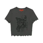 W Butterfly Rib T-Shirt