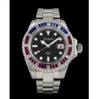 Tomaz Men's Watch GR01BS-D2 (Silver) with Crystal and Stainless-Steel Strap