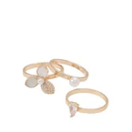 Aldo Rerader Rings - Gold/Clear Multi
