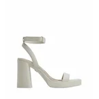 BERADE HEELED SANDALS - WHITE/BONE