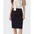 Women Terry Pencil Midi Skirt