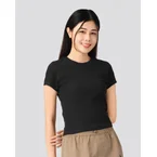 Women Round Neck Ribbed Top