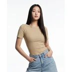 Women Boat Neck Ribbed Top