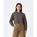 Women Long Sleeve Cropped Hoodie Pullover