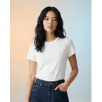 Women Premium Weight Cotton Crew Neck Tee (Essential)