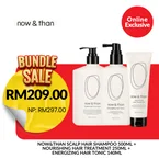 NOW & THAN SCALP SHAMPOO 500ML + NOURISHING HAIR TREATMENT 250ML + ENERGIZING HAIR TONIC 140ML