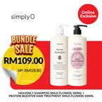 SIMPLY O HEAVENLY SHAMPOO 500ML + HAIR TREATMEN 500ML (WILD FLOWER)