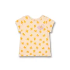 Poney Girls Light Orange Lovely Orange Hearts Short Sleeve Tee