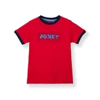 Poney Boys Red Checkmate Poney Logo Tee
