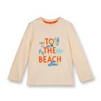 Poney Boys Beige To The Beach Long Sleeve Tee