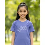 Blue Round Neck Short Sleeve Top
