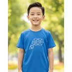 Light Blue Round Neck Short Sleeve Top