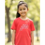 Red Round Neck Short Sleeve Top