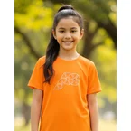 Yellow Round Neck Short Sleeve Top