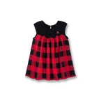 Poney Baby Girls Red Royal Checkered Sleeveless Dress