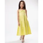 Poney Girls Lime Ribbon Knot Sleeveless Dress