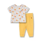 Poney Baby Boys White Pumpkin Friends 2 in 1 Top & Bottom Set
