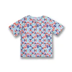 Poney Boys Light Orange Colourful Semicircle Short Sleeve Shirt