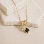 Midnight Clover Necklace (18 - 20cm)
