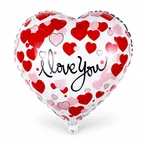 White, Pink & Red “I Love You” Heart Foil Balloon