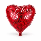 Red Rose “I Love You” Heart Foil Balloon