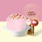 Rose Lychee Cake 6 inch [FREE PERSONALISED BALLOON]