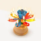 Rotating Musical Lotus Birthday Candle