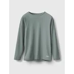 Cotton Ribbed Long Sleeve Round Neck Tee