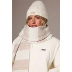 Ribbed Knit Beanie Hat in Ivory