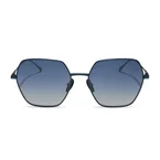 HARLOWE - DEEP NAVY METAL + AEGEAN BLUE FLASH SUNGLASSES
