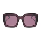 CHARISE - AUBERGINE + AUBERGINE W SILVER FLASH SUNGLASSES