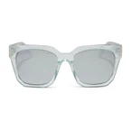 ARIANA - OPALESCENT TURQUOISE + SILVER MIRROR SUNGLASSES