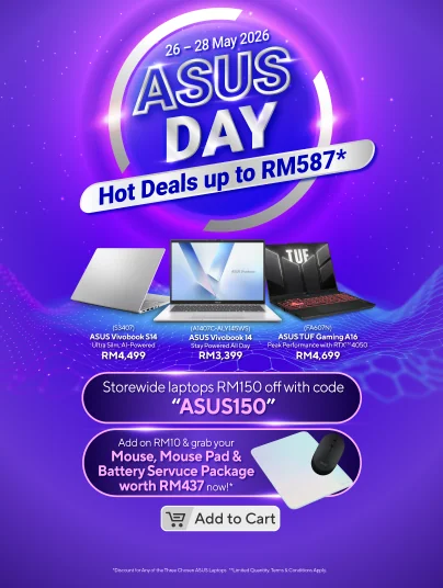 Proof of coupon - ASUS - Asus promo code: [[RM150 off]] storewide laptops and accessories