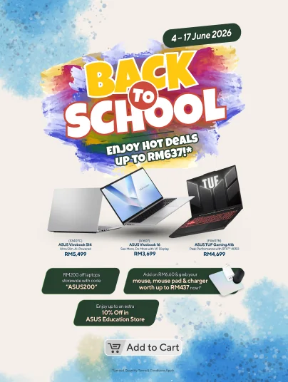 Proof of coupon - ASUS - ASUS promo code: [[RM200 off]] on laptops from RM4,699 plus free accessories