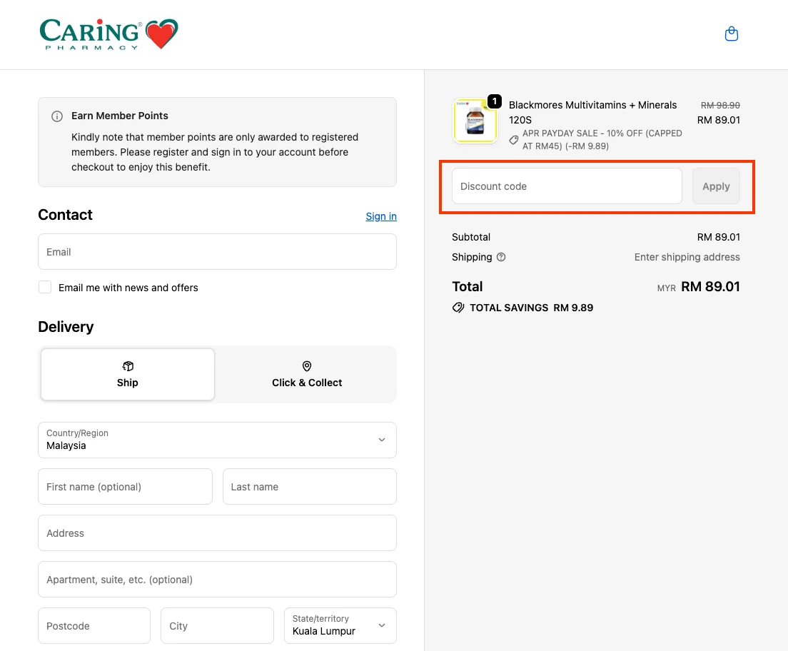 How to use a working coupon code? - Caring Pharmacy