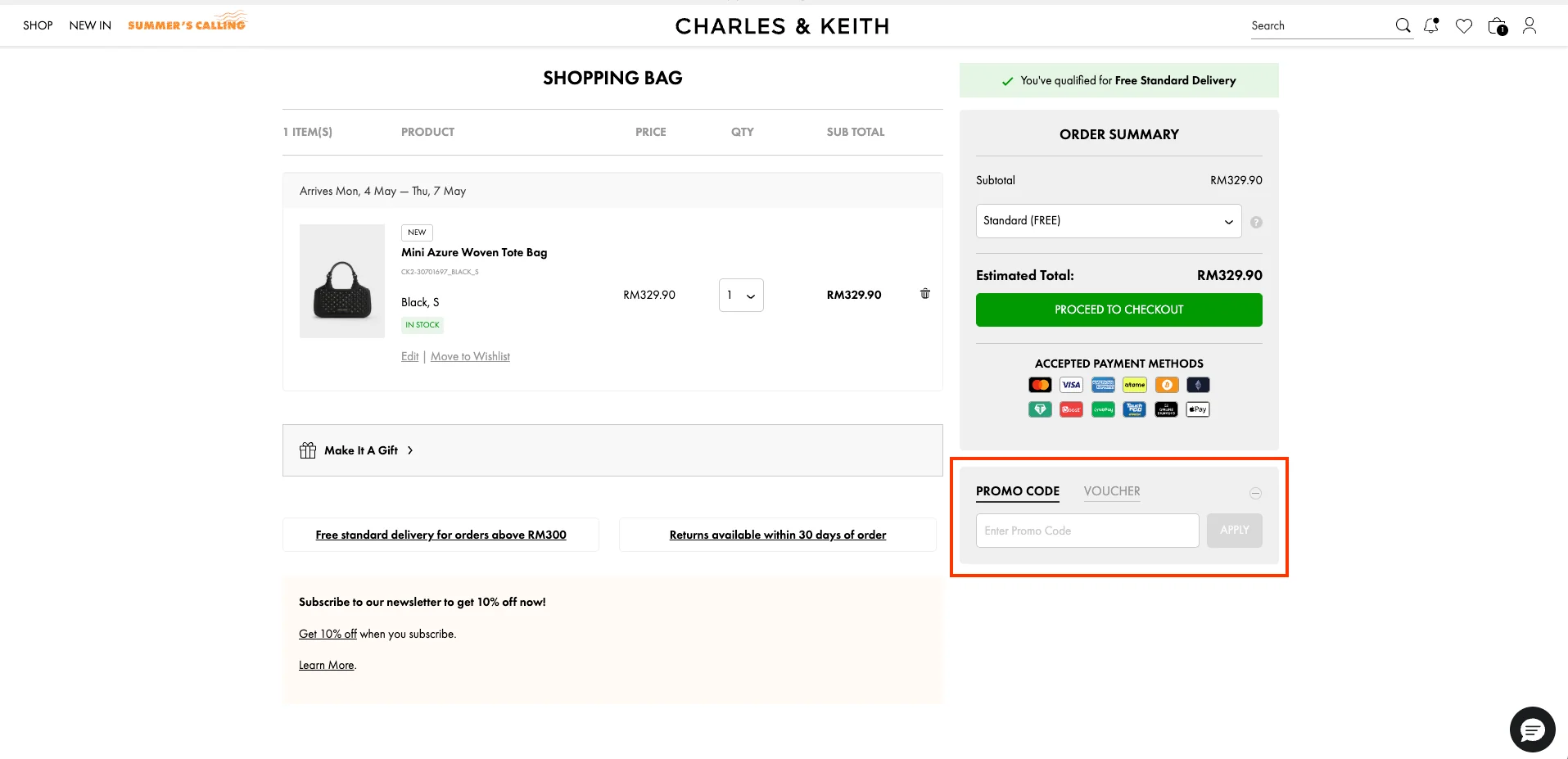 How to use a working coupon code? - Charles and Keith