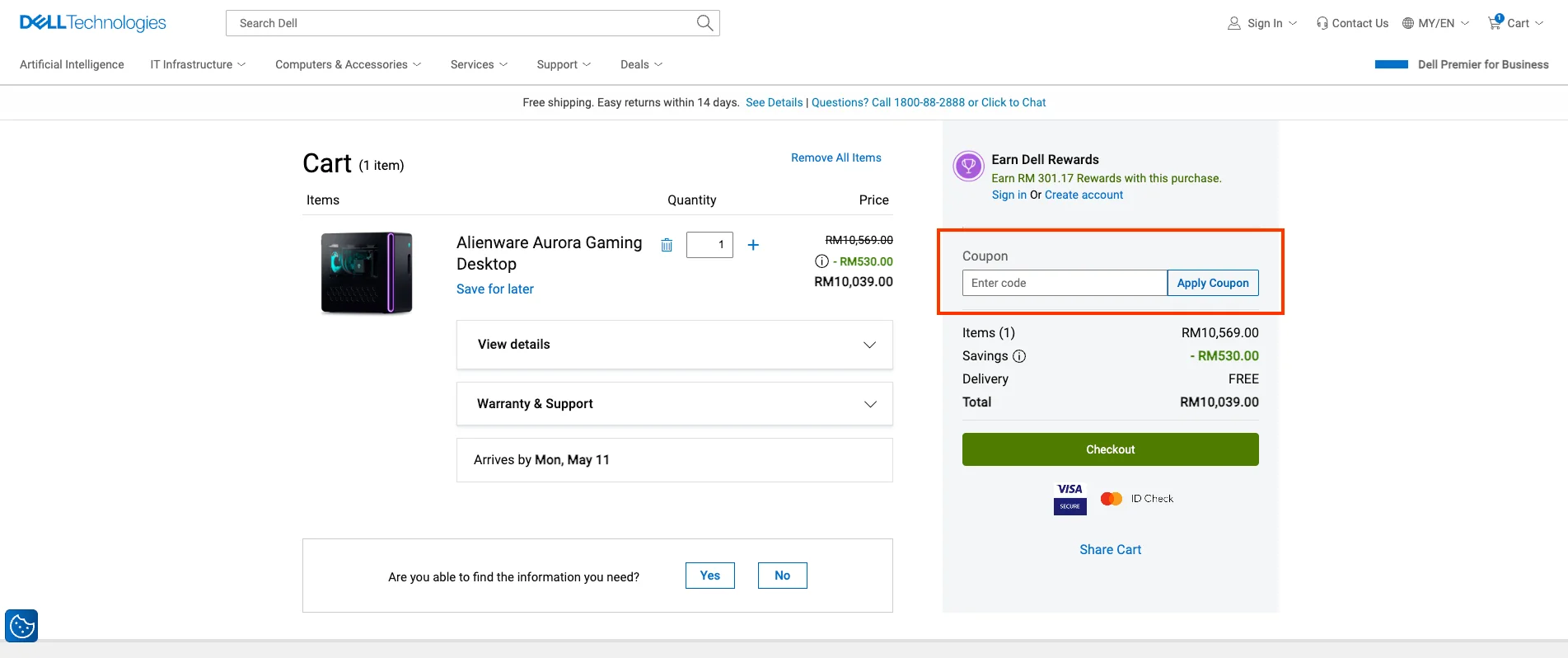 How to use a working coupon code? - Dell
