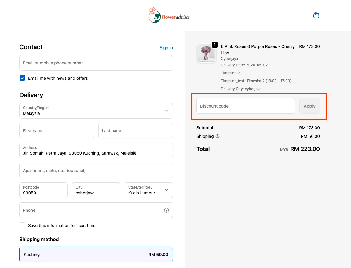 How to use a working coupon code? - FlowerAdvisor