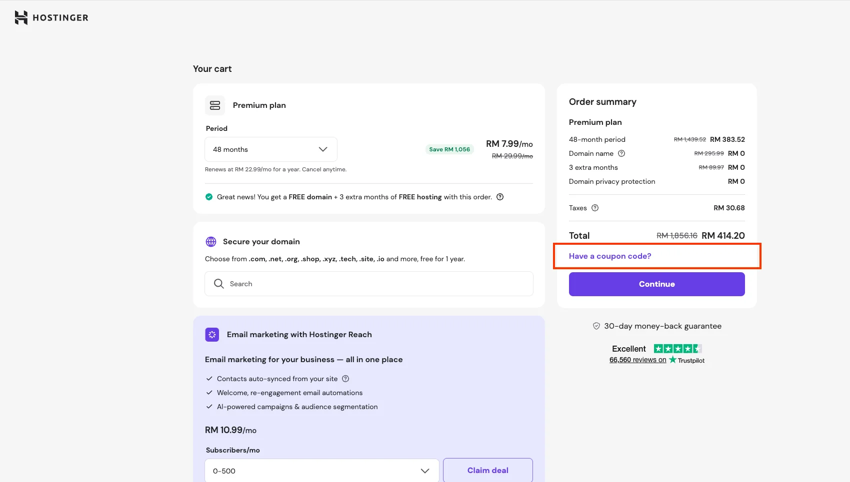 How to use a working coupon code? - Hostinger