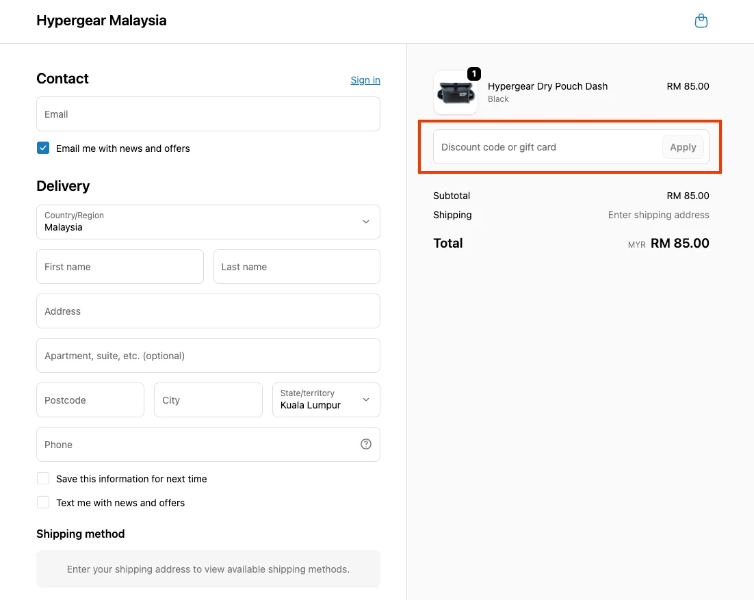 How to use a working coupon code? - Hypergear