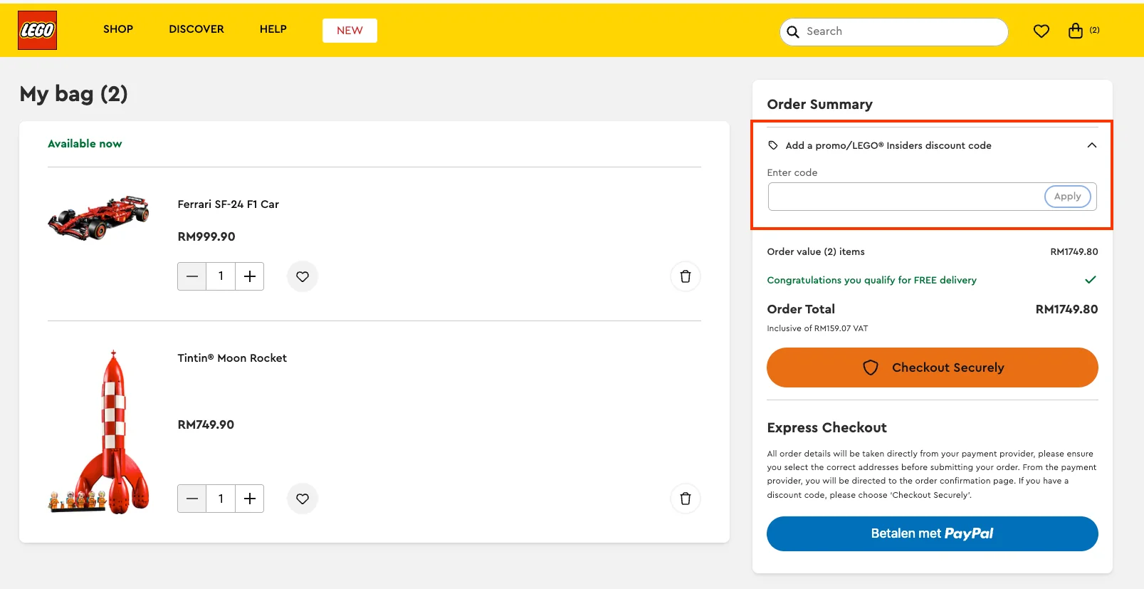 How to use a working coupon code? - Lego