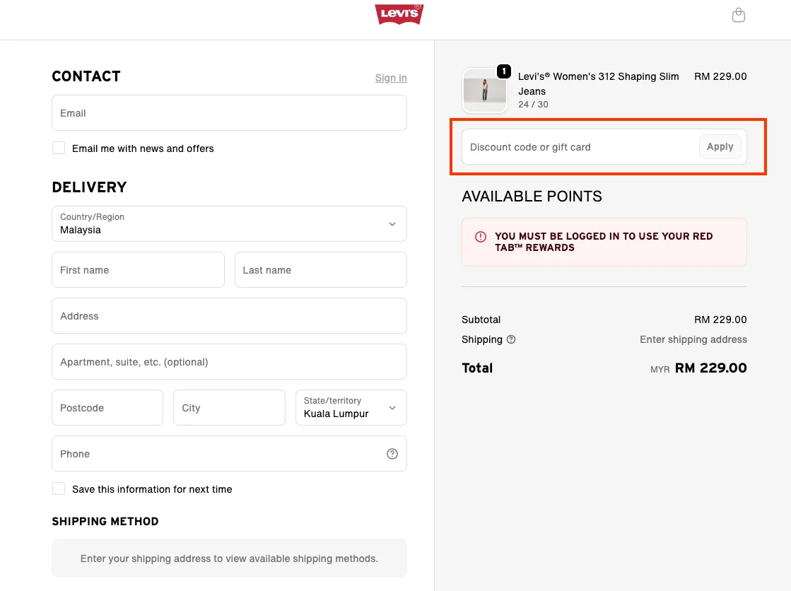How to use a working coupon code? - Levi's
