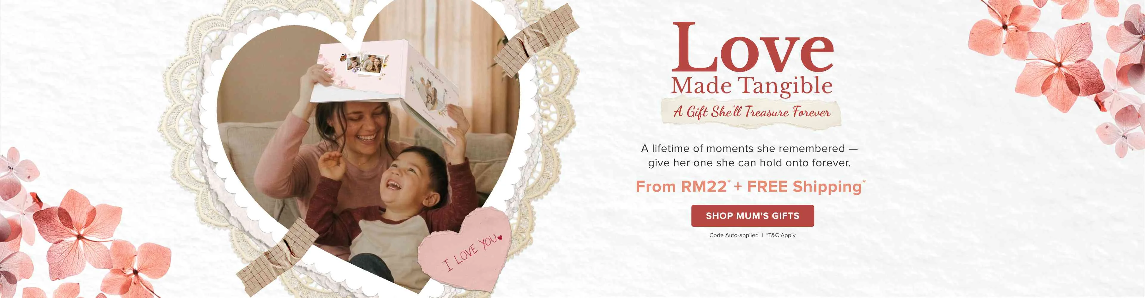 Proof of coupon - Photobook  - Photobook promo code: [[from RM22]] mum's keepsake gifts + free shipping